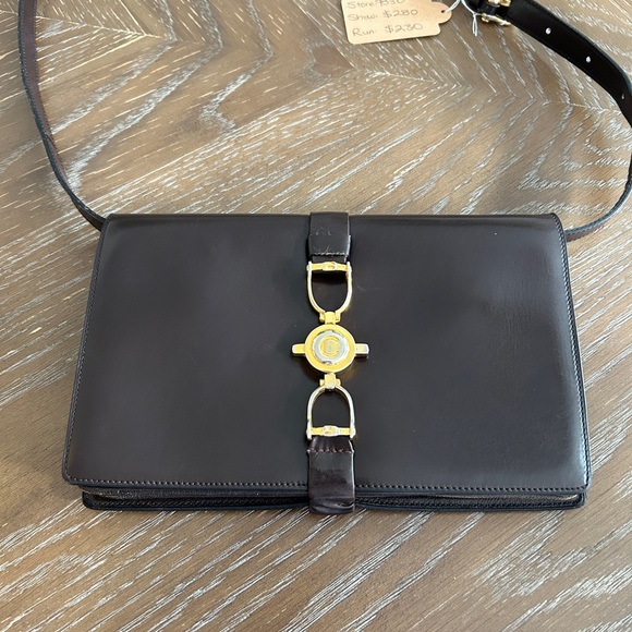 CELINE Shoulder Bag  Brown Leather - Picture 3 of 12